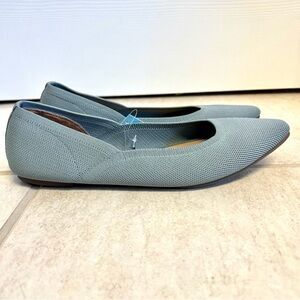 Cynthia Rowley "Chelsea" Flats in a blue-gray knit comfy preppy office women 9.5